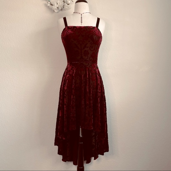 Dresses | Red Velvet Dress 10 Bloomingdales Exclusive | Poshmark